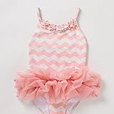 BABY ONE™ （ベビーワン）キッズ水着ワンピース　オールインワン　 女の子水着　夏 新作　水着 可愛い 速乾 紫外線カット (110cm, オレンジ)