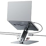 BENFEI ノートパソコンスタンド USB C 7in1 ドッキングステーション、HDMI 4K@60Hz、SD x 1、Micro SD x 1、100W 電源供給、10Gbps、USB C 3.2 x 1、USB A 3.2 x 2、MacBook Pro/Air、iPad Pro、XPS、Thinkpad 対応