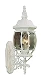 Livex Lighting 7524-03 Outdoor Wall Lantern with Clear Beveled Glass Shades, White [並行輸入品]