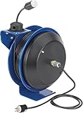 Coxreels PC13-3516-A Power Cord Spring Rewind Reels: Single Industrial Receptacle, 35' cord, 16 AWG 