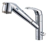 三栄水栓 キッチン用 シングル浄水器付ワンホースプレー分岐混合栓 上面施工式