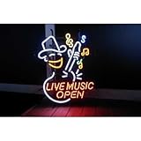 ネオンサイン ライブ ミュージック オープン LIVE MUSIC OPEN ネオン管 ネオンライト 店舗照明 ガレージ アメリカン雑貨
