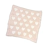 [ベアフットドリームス] BAREFOOT DREAMS #531 コージーチックドリームレシービングブランケット PNK/WHT-HEARTS [並行輸入品]