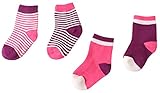 (コ-ランド) Co-land 可愛い ベビー靴下 ソックス 4足セット くつ下 新生児 赤ちゃん用 男女児 キッズ 女の子 男の子 幼稚園 ソフト 出産祝い ローズ1 S