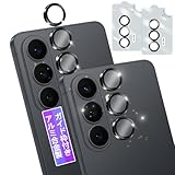 【アルミ合金製 2枚セット】 対応 Galaxy S26 5G SCG36 SC-51G カメラフィルム 【貼り付けキット付き】 表面硬度9H 対応 Galaxy S26 レンズフィルム カメラ保護フィルム レンズ保護ガラスフィルム 露出オーバー防止 高透過率 飛散防止 気泡防止 ラウンドエッジ加工 簡単貼り付け FAMROLLS正規品 対応 ギャラクシーS26 5G カメラカバー（ブラック）