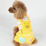 ペットパラダイス ディズニー くまのプーさん もこもこ 重ね着風 つなぎ 【S】