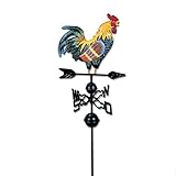 feileng 風見鶏　鉄製　ガーデン置物 雄鶏　ガーデンオーナメント　ガーデニングインテリア　屋根/庭園/芝生/ガーデンに適用