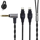 3APLUS HDB4 ヘッドホンケーブル 4.4mm バランス 交換ケーブル アップグレードケーブル 4芯 OFC銀メッキ 1.5m長さ L型 SENNHEISER HD650/HD600/HD580/ HD660S/HD58X/HD565/HD545/HD535/HD6XX/HD414/HD525/HD265/HD25/HD650sヘッドホンに適合