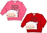 (サニーシープ)Sunny Sheep 2015 ひつじちゃんプリント 起毛トレーナー 90cm ピンク