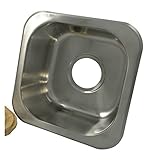 12.2 " X 12.2 " Squareバーシンク、シングルボウルシンク、仕上げ: Brushedステンレススチール