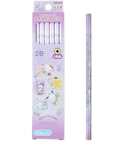 Amazon | かきかたえんぴつ サンリオ ウサハナ B 1ダース 12本入り