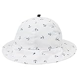 ベビー キッズ 洗えるコットンハット +edge 46-50cm UVカット マリンホワイト
