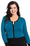 Voodoo Vixen - Chrissy Beautiful Knit Cardigan Plus Size 3XL / Blue
