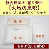 エア綺麗【稚内珪藻岩大地の息吹練り品】稚内珪藻土塗り壁材1セット（6kg 3.6㎡分）