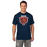 NFL Chicago Bearsチームロゴ画面印刷Chest半袖Tシャツ、2 x、ネイビー