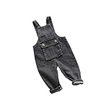 ALLAIBB 子供服 サロペット シーズン 女の子 ベビー デニムパンツ オーバーオール サスペンダー size 73 (スモークグレー)
