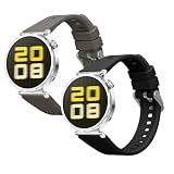 kwmobile 2x 交換バンド Huawei Watch GT5 41mm / GT5 Pro 42mm / Watch GT4 41mm対応 ベルト - シリコンバンド ソフト TPU 耐久性 黒色/グレー