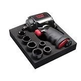 1/2 Drive Mini Impact Wrench with Metric Stubby Socket Set by Mighty Seven