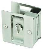 Design House 202846 Rectangular Privacy Pocket Door Passage Satin Nickel Finish [並行輸入品]