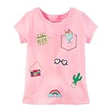 Carter's(カーターズ) ネオンパッチティ ピンク トップス半袖Tシャツ 12ヶ月【並行輸入】