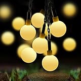 「最新60LED電球 」ソーラー LED ストリングライト 10.85M イルミネーションライト フェアリーライト 8種点灯モード IP65