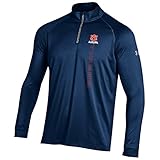 NCAA Auburn Tigers Boy 's Tech Quarter Zip Tシャツ、ネイビー、ミディアム