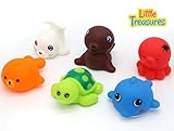 Little Treasures Colorful Squirting Sea Animal Bath Toys, Set of 6, 19 Months and Up [並行輸入品]