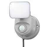 センサーライト 屋外 屋内 1灯式 400lm LEDセンサーライト 自動点灯 防水コード使用 コンセント 人感・明暗センサー付き 室内 廊下 階段 玄関 防犯対策