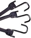 24 " Heavy DutyプレミアムEPDMブラックラバーバンジーストラップTie Down for Cargo Trailer Tarp w Sフック( 10パック)
