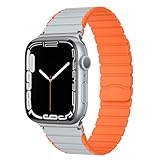 ANYOI 対応Apple Watch バンド シリコン アップルウォッチ バンド 磁吸引式ループ 49mm 45mm 44mm 42mm 