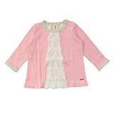 （ショコラ）chocola チュニックTシャツ女の子/長袖/レース/リボン柄 95 淡ピンク