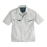 (BURTLE) バートル 吸汗速乾 夏用作業服 半袖ブルゾン ポリエステル80%・綿20% (生地薄め) (7062-ku)シェル　M
