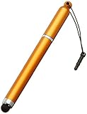 【 2way タッチペン 】 静電容量式タッチパネル(iPhone / iPad)対応 ボールペン(黒)付 ストラップ付 タッチペン TP-01D(オレンジ)