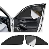 新型 シビック FL系 専用 サンシェード マグネット式 サイド用 車種専用 2in1一体式 カーシェード CIVIC FL1 FL4 タイプＲ FL5型 メッシュカーテン 換気 断熱 日除け メッシュサンシェード 日焼け防止 UVカット 遮光カーテン 日差し 紫外線カット 虫よけ 通気 運転席 助手席 アクセサリー カスタム パーツ 2枚