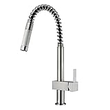 VIGO Lincroft Single Handle Pull-Down Kitchen Faucet, Stainless Steel [並行輸入品]