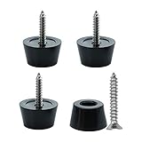 uxcell ゴム足 バンパー フロア デスク プロテクター 脚パッド ネジ付き D21x17xH12mm 4個入り