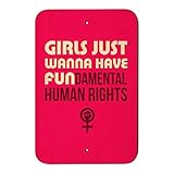 Girls Just Wanna Have基本的権利ホームビジネスオフィスSign 6" x 9" SIGN.WOOD.9X6.Z001018_8
