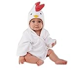DAN Baby Cotton Cartoon Animal Hooded Towel Bath Robe 1-12 Months (Chicken) by DAN