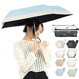 日傘 【耐風撥水×晴雨兼用】折りたたみ傘 小型 折り畳み傘 6本骨 収納ポーチ付き 完全遮光 折りたたみ バイカラー UPF50+ 紫外線遮