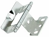 Amerock PK3175TBG9 Full Inset, Full Wrap, Ball Tip Hinge with 3/4in(19mm) Door Thick. - Sterling Nic