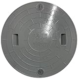 汎用マンホール 浄化槽用 樹脂製 蓋 ロック付 450Φ 497mm (450Φ497mm1000kg, グレー)