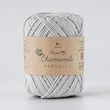 原ウール Knitworm 毛糸 1玉 チャティ コットンヤーン 中細 20g(約48m) 綿 yarn 春夏手編み糸 (10.ごまミルク)