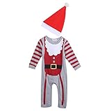 (ラランドリー) laraandlory クリスマス 子供服 赤ちゃん サンタ コスチューム 女の子 男の子 カバーオール ロンパース (70cm/0-6ヶ月, 男の子)