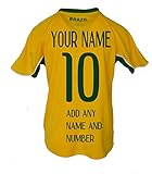 ブラジルサッカージャージーBrasilユーストレーニングカスタム名と番号 – 任意の名前と番号