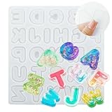 シリコンモールド アルファベット ppシート付き レジン モールド UV レジン型 26文字 丸文字 ローマ字 英語 大文字 DIY 手作り 樹脂 粘土 立体 可愛い シャカシャカ アクセサリー イヤリング ネックレス パーツ キーホルダー 初心者 一枚タイプ 個別タイプ 一枚タイプ (一枚タイプ­_ppシート付き(通常サイズ）)