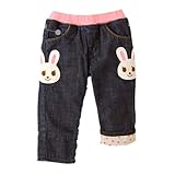 ミキハウス(mikihouse) 編みワッペンプッチー＆うさこ 裏地付きパンツ 100cm ピンク（08）