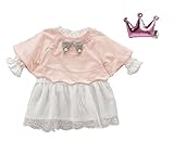 ルナテラ (Lunaterra) ポンチョワンピース フリル ベビー キッズ 子供 女の子 ガールズ コットン 綿100 綿ローン レース ピンク ホワイト 73 80 85 90 95 ポンチョ付き