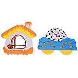 Domybest　子供おもちゃ　ガラガラ　ハンドベル　ラトル　2点セット　知育 音楽おもちゃ カラフル　手を振る楽器玩具　聴覚　視覚刺激　ランダムカラー