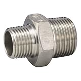 フローバル ステンレス製ねじ込継手 異径ニップル ネジ(R1×R2)1”1/4×1” VRN-1008