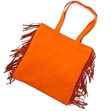 MINNETONKA ミネトンカ サイド フリンジ ベーシック キャンバス トートバッグ dwearsステッカー入り メンズ レディース トート バッグ ランチトート ＜オレンジ＞